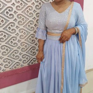 Elegant Blue Kurta Set with Dupatta