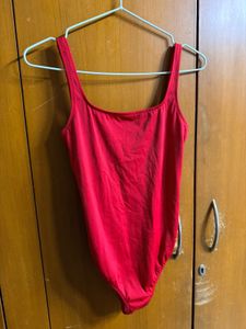 Classic Red One-Piece Swimsuit