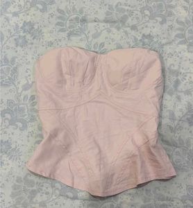 Pink strapless top 💝