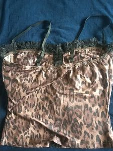 Leopard Print Corset Top