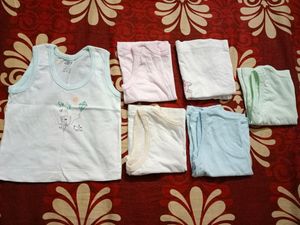 Baby's (0-1months) vests- set of 6