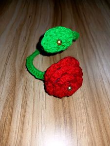 Handmade Crochet Rose Bracelet