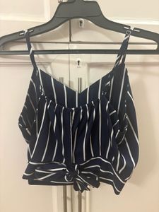 Navy Striped Cami Top