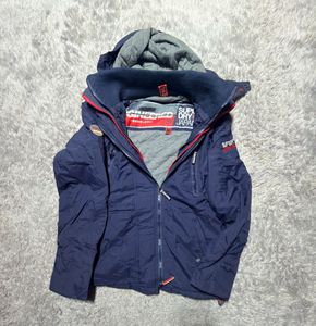 Superdry Navy Blue Hooded Jacket