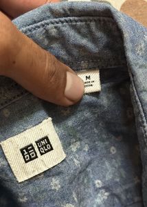 Men's Blue Floral Print Short Sleeve Shirt
