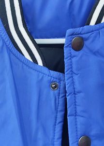 Blue Varsity Puffed Bomber Jacket