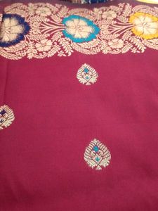 Elegant Pink Silk Saree with Blouse