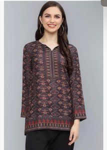 BIBA Women Polyester Straight Fit Printed Kurti