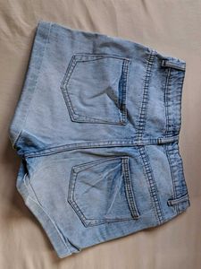 Distressed Denim Shorts
