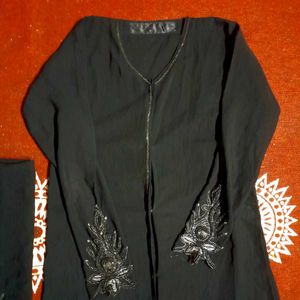 Embroidered Black Abaya