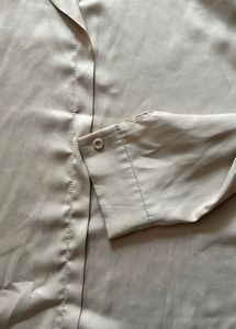 Satin Classic Collared Button-Up Shirt