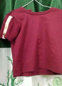 Maroon Crew Neck T-Shirt
