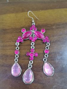 Pink Danglers Earrings