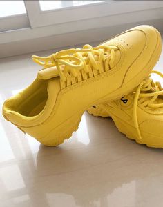 Yellow Fila Sneakers✨