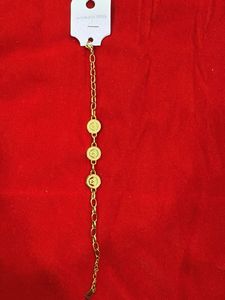 Gold Chain Bracelet with Medallion Charms