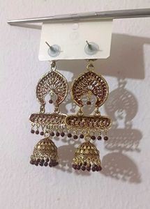 🆕️ Antique Gold Jhumka Earrings