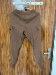 Brown Cargo Jogger Pants