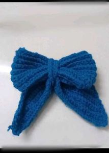 Cute Handmade Blue Bow