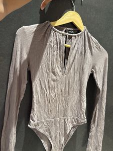 Ribbed Long Sleeve Bodysuit