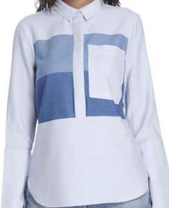 Colorblock Button-Up Shirt