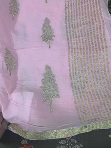 light pink saree