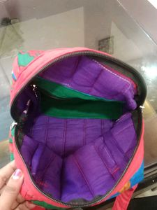 Quilted Floral Print Clutch Bag