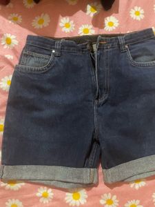 Denim High-Waisted Shorts