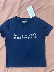 Shein Navy Graphic T-Shirt
