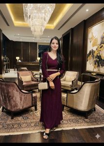 Elegant classy Burgundy one piece