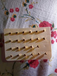 Gold Heart Stud Earrings