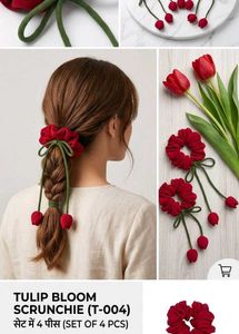 set of 12 Premium tulip scrunchies
