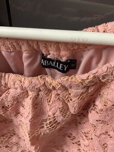 Peach Lace Off-Shoulder Top