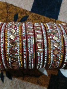 Sparkling Bridal Bangles Set