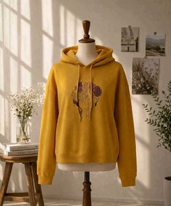 Mustard Yellow Crop Hoodie ✨