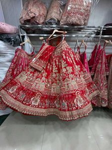 Stunning Red Embroidered Lehenga Choli