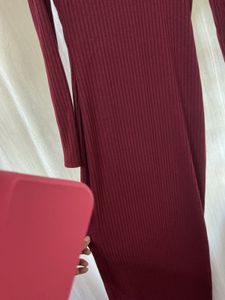 Ribbed Long Sleeve Maxi Dress