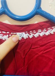 Red Kurta Set