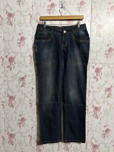 Embellished Dark Wash Denim Jeans