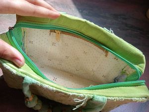 Designer Green Embroidered Clutch Bag