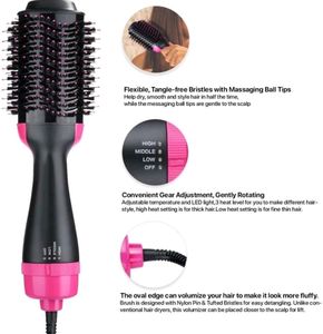 Hot hair brush dryer, straightner, styler
