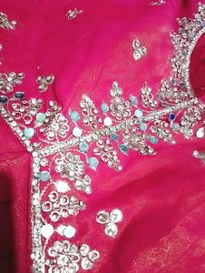 Dimond mirror work Embroidered Gown
