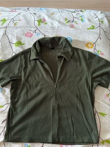green crop top
