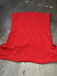 Red Wrap V-Neck Top