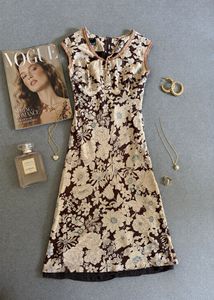 Vintage Floral Print Midi Dress