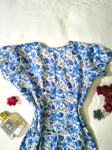 floral Corset back kurti 🦢💙