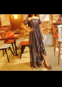 women ruffled maxi dress