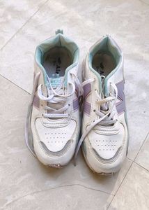 White & Purple Sneakers