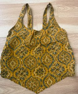 Boho Print Sleeveless Blouse