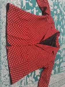 Red Polka Dot Blazer
