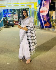 Elegant Striped Cotton Saree